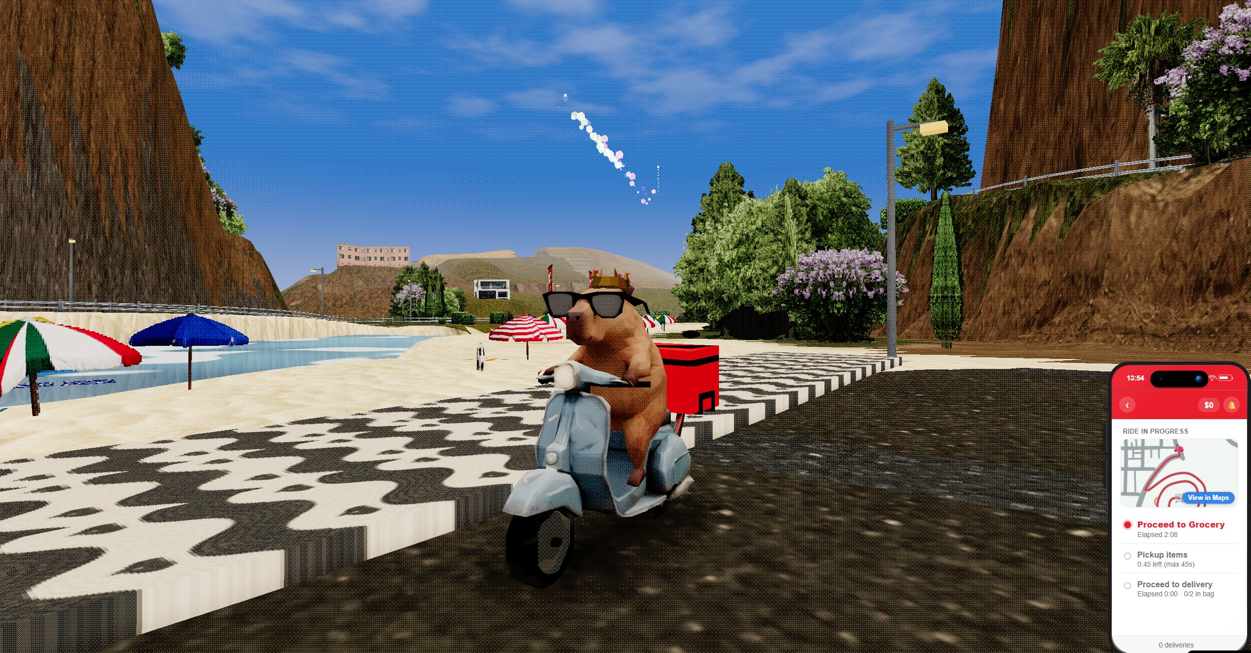 A Game About Capybaras Delivering Food cover art